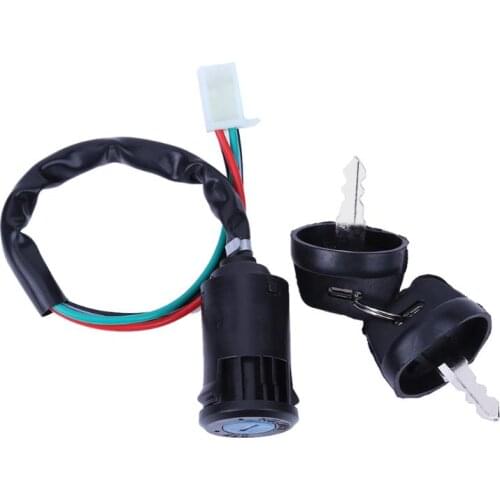 Key Ignition Switch for 50cc 70cc 90cc 110cc 125cc 150cc 200cc 250cc 4 Wires Lock ATV Motorcycle Motorbike Ignition Switches