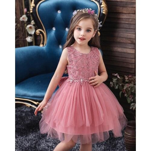 Flower Girl Dress Summer Princess Tutu Wedding Birthday Party Kids Dresses For Girls Childrens Costume Teenager Prom Designs