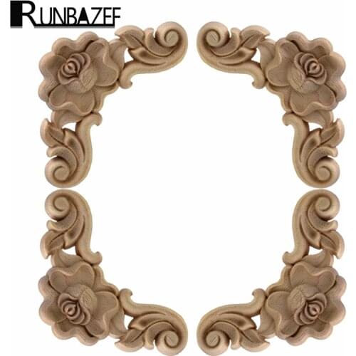 RUNBAZEF Home Decoration Accessories Wooden Cupboard Doors And Windows Small Decorative Floral Applique Mini Crossbow Kawaii