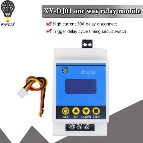 DC 6-30V 30A Delay Relay Support High Low/Switch/PNP/NPN Sensor Trigger LCD Digital Display Timing Control Module Multifunction