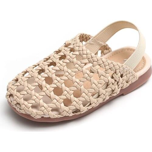 CMSOLO Sandals Shoes Little Girls Toddlers Baby Sandals Shoes Soft Bottom Kids Heels Flat Single Rubber Girls Sandal Shoes