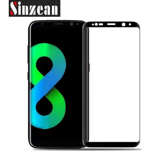 Sinzean 100pcs 3D Curved For samsung galaxy S8 /S8 plus full covered tempered glass screen protector (edge glue)