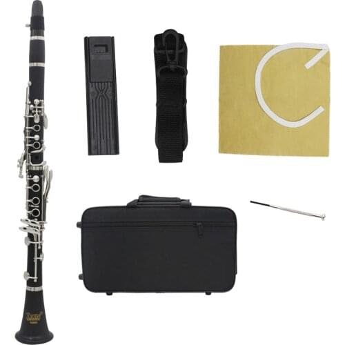 Student Clarinet Beginner Quality Clarinet with Case Bb Key 17 Key
