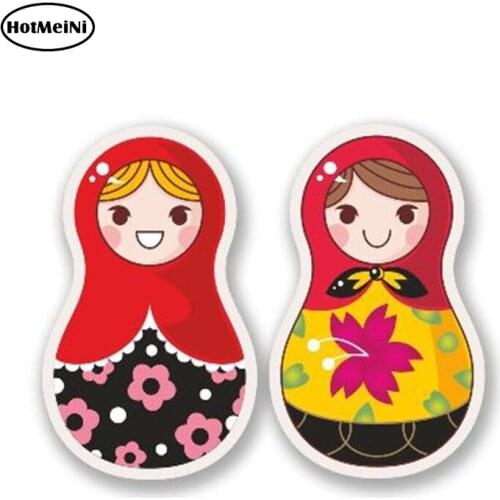 HotMeiNi 13cm x 8cm Russian Doll Vinyl Stickers Funny Car Decals Car Truck Motor Laptop Tablet Waterproof Car Sticker Graphic