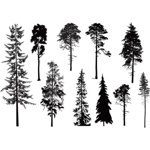 Forest Tree Stamps Clear Silicone Rubber Stamps Scrapbookg Album Background Stamps Paper Card Making Craft Stamps