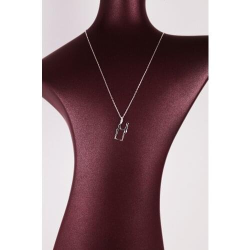 UM US JEWELRY Women 'S 925 Sterling Silver Letter H Pendant