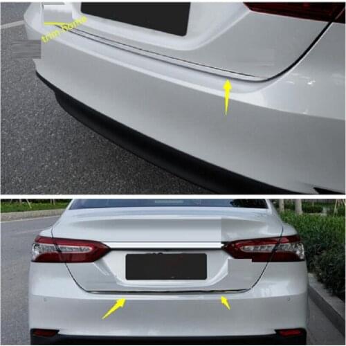 Back rear door bottom tailgate frame plate trim Fit For Toyota Camry 2018 2019 2020 Stainless Steel Accessories