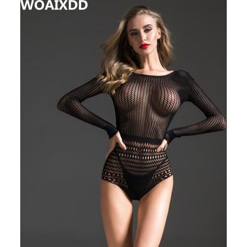 Women Sexy Lingerie Bodysuits Plus Size Perspective Lace Sex Dress Erotic Underwear Halter Porno Lenceria Sex Babydoll Costumes