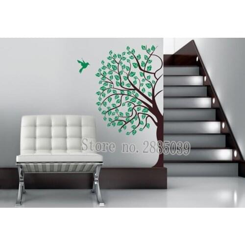 2 Colors Art Wall Sticker Tree Wonderful floral Living Room Corner Decor Wall Decals Tree Bedroom Wallpaper Tree Branches LA873