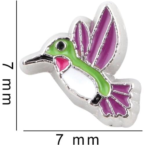 20Pcs/Lot Bird Floating Charms Hand-made DIY for Glass Lockets