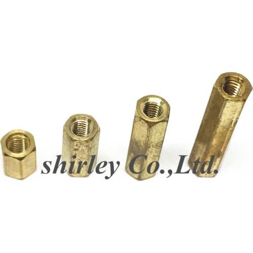 20PCS/LOT M3 Hex Screw M3 Female Hexagonal Brass PCB Standoffs Spacers Screw M3*5/6/8/10/12/15//18/20mm