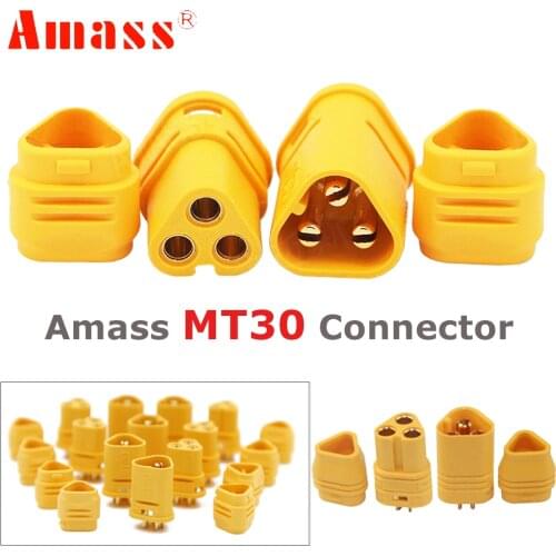 MT30 Connectors,2pair/lot AMASS MT30 2mm 3-pin Connector Plug For RC Lipo Battery RC Model Quadcopter Multicopter