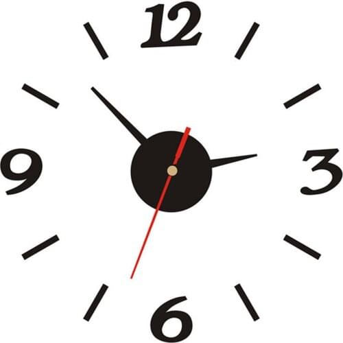 Acrylic DIY Digital Wall Clock Living Room Bedroom Decorative Wall Stickers Simple Clock