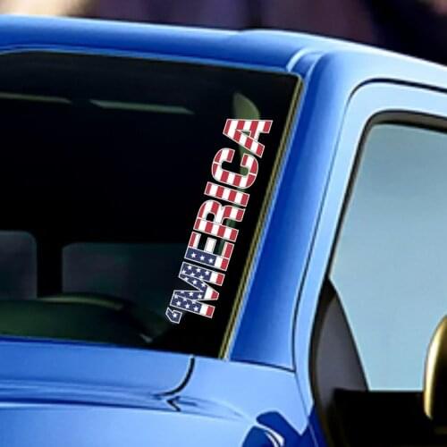 Merica Windshield Sticker Banner Vinyl Decal American Flag Stars & Stripes Car Truck Bumper Sticker
