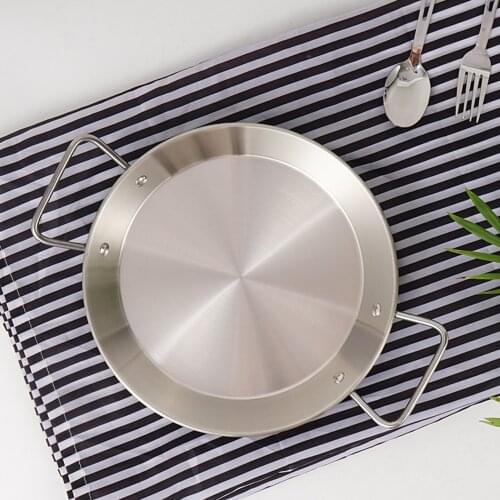 Nonstick Frying Pan Stainless Steel Fry Skillet Safe Durable Camping Cookware Binaural Saucepan Portable Outdoor Cooking Tool