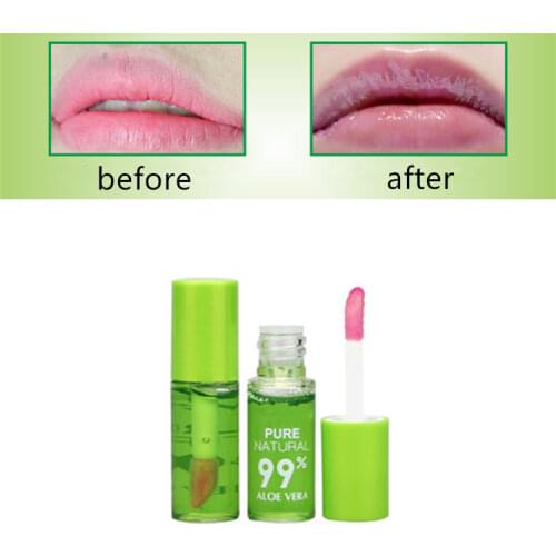 Aloe Lip gloss Lips Makeup Moisturizer Nutritious Liquid Lipstick Aloe Vera Plant Transparent Color Changing Lip Tint Baby Lips