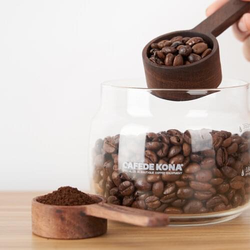 Walnut measuring spoon Scoop coffee beans Kitchen measuring tool Wooden spoon