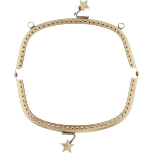 DIY Purse Handbag Handle Coin Bag Metal Star Shape Kiss Clasp Lock Frame for Crafts