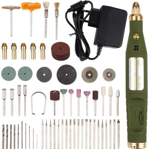 Power Type Mini Electric Drill Grinder With 80pcs Dril Bits Accessories Set Dremel Tool Engrave Pen US EU Carving Machine