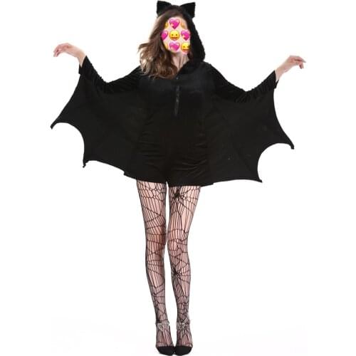 Halloween Clothes Cosplay Costumes For Women Bat Wing Adult Long Sleeve Autumn Winter Sexy Women Clothes Funny Hot Gothic Style
