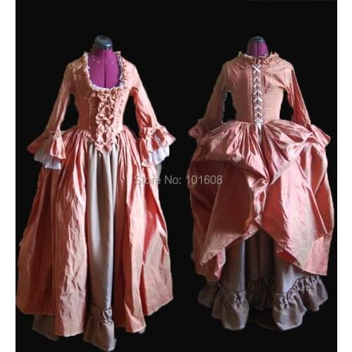 Tailored!Royal Pink Vintage Costumes Duchess Princess Civil war 18th Rococo Marie Antoinette DRESS Victorian dresses HL-379
