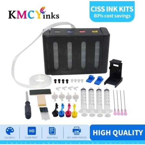 KMCYinks 4 Colors DIY CISS kits for HP 302 for HP302 XL Ink Cartridge for Deskjet 1110 1111 1112 2130 2131 printer INK cartridge