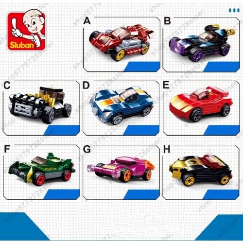 Speed Champions Pull Back Car City Vehicles Super Racers Sports Racing Car Model Building Blocks Educational Gifts FOR Children