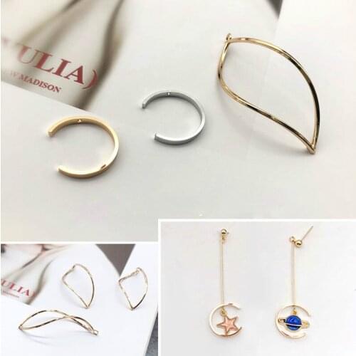 Color-preserving copper accessories DIY earrings made of material opening ring C-shaped with holesi rregular earrings pendants