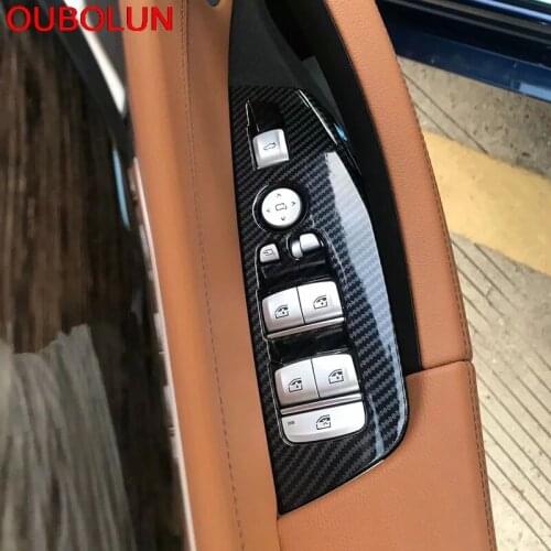 OUBOLUN For BMW X3 G01 2018 2019 LHD Car Inner Door Armrest Window Lifter Glass Switch Button Cover Trim Interior Accessories