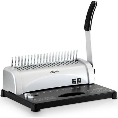 Deli 3870 Puncher Binder 21 Holes A3 A4 Binding Machine Binding Office Home Tools Manual Rubber Ring Clamp Hole Punching
