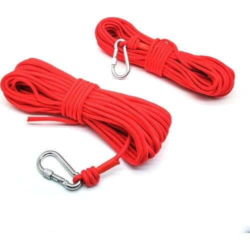 New Fishing Magnet Rope 20/10 Meters, Nylon Rope Braided Rope Heavy Rope With Safe Lock,Diameter 6Mm Safe And Durable
