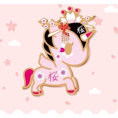 Tokidoki Sakura Unicorn Badge Blind Box Souvenir Gift For Children Surprise Birthday Gift Exclusive Fruit Unicorn Series