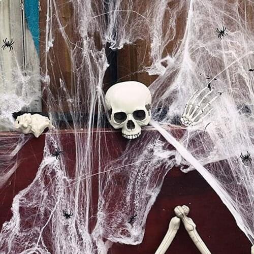 20g/set Halloween Decoration o Spider Web Scary Party Scene Props White Stretchy Cobweb Horror house home Decorat Party