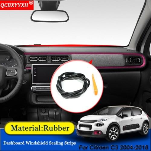 Car-styling Anti-Noise Soundproof Dustproof Car Dashboard Windshield Sealing Strips Auto Accessories For Citroen C3 2004-2018