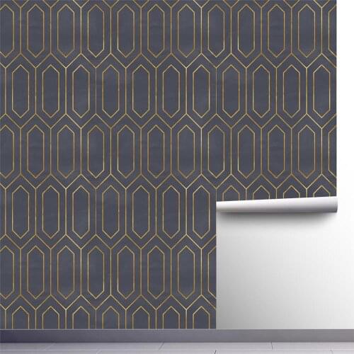 Dark Peltate Style Empaistic Thickened Self-Adhesive Wallpaper for Room Decoration and Furniture Renovation Waterproof