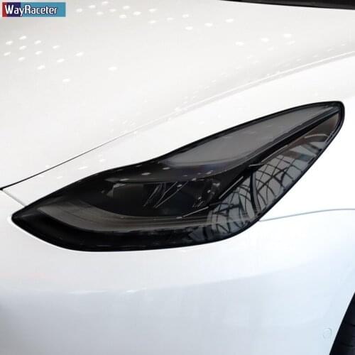 Car Headlight Protective Film Headlamp Tint Taillight Transparent Smoked Black TPU Sticker For Tesla Model 3 2021 Accessories