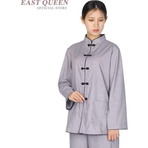 Buddhist monk robes clothing costume for female women shaolin monk robes zen meditation clothing pant suits KK2225 Y
