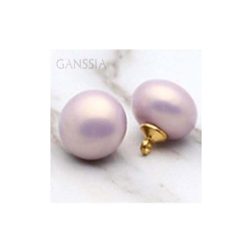 10pcs/lot Size:10mm&12mm Exquisite Purple Oval Resin Pearl Gold Shank Buttonfor Clothing Woman Kids Decorative(SS-2275)