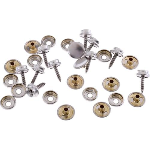 10 Pieces Screw-In Snap Stud Replacement Kit 3/8" Socket - Boat Covers, Canvas