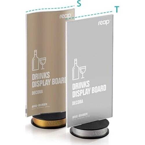 100*190mm Acrylic table desktop menu poster sign label list holder stand poster stand sign menu holder frame