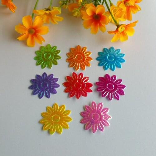 100pcs 30mm Padded Shiny Candy Colors Non Woven Fabric Felt Patches Applique Patches sewing Supplies diy craft accessories