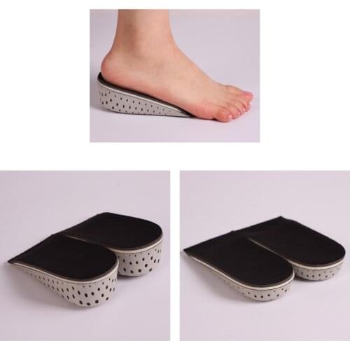 2 Pairs Heel Pads Insoles Height-Increasing Growing Lift Invisible Shoes Insertion Cushions For All Shoes