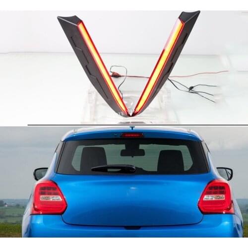 2PCS For Suzuki Swift 2018 2019 Led Rear Trunk Lamp Braking lights Driving Lights rear fog lamp accessories