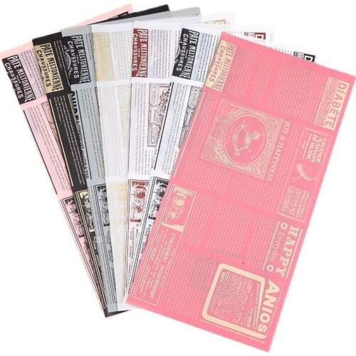 20pcs English Print Newspaper Flower Bouquet Gift Wrapping Paper 58x58cm Home Deco Florist Packaging Paper