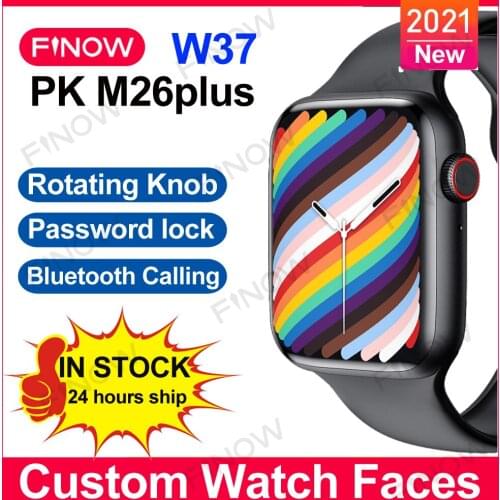 2021 Finow W37 SmartWatch IWO14 relogio Rotate Button 1.75 Inch 320*385 Custom Watchface Smart watch Men PK M26plus WATCH 7PRO