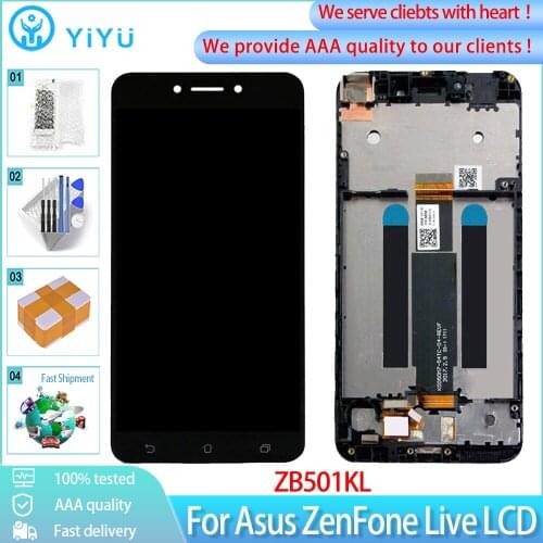 5.0" AAA quality For ASUS Zenfone Live ZB501KL LCD Touch Screen With Frame Digitizer Assembly Repairment For ASUS Zb501kl LCD