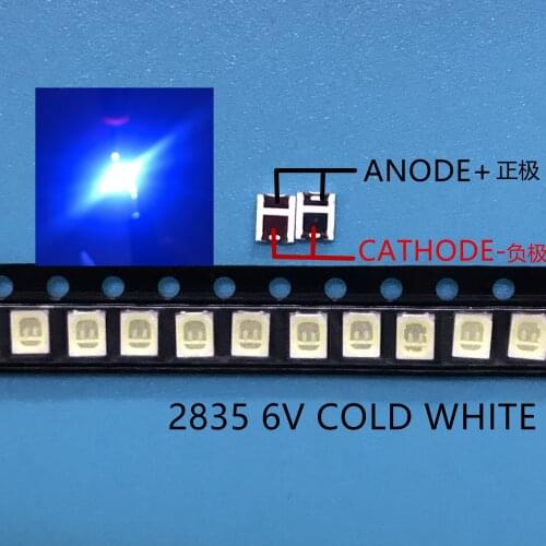 5000PCS JUFEI LED Backlight Light Beads 1210 3528 2835 1W 6V 96LM Cool white LCD Backlight TV Light Beads 01.JT.2835BPWS2-C