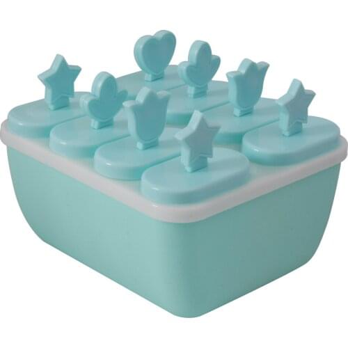 6 Grid Frozen Ice Cream Lolly Juice Maker Pop Mold Mould Popsicle Icebox