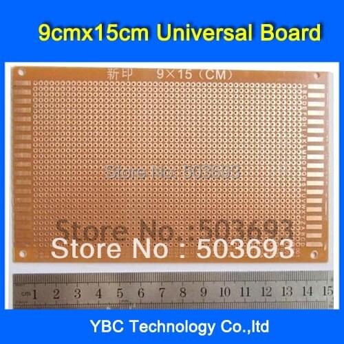 Free Shipping 50pcs/Lot 9x15cm PROTOTYPE PCB Bakelite Plate One Layer 9cmx15cm Panel Universal Board for DIY