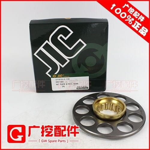 Free shipping for Kato HD700-7 K3V112DT nine hole plate plunger pump return plate and copper sleeve excavator accessories